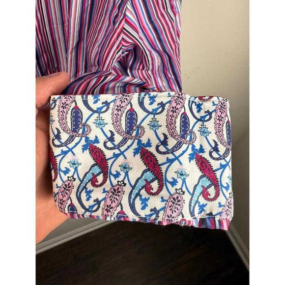 NWT Robert Graham Dress Shirt Size Pink Purple White Stripe Flip Cuff  XXXL - Picture 4 of 6